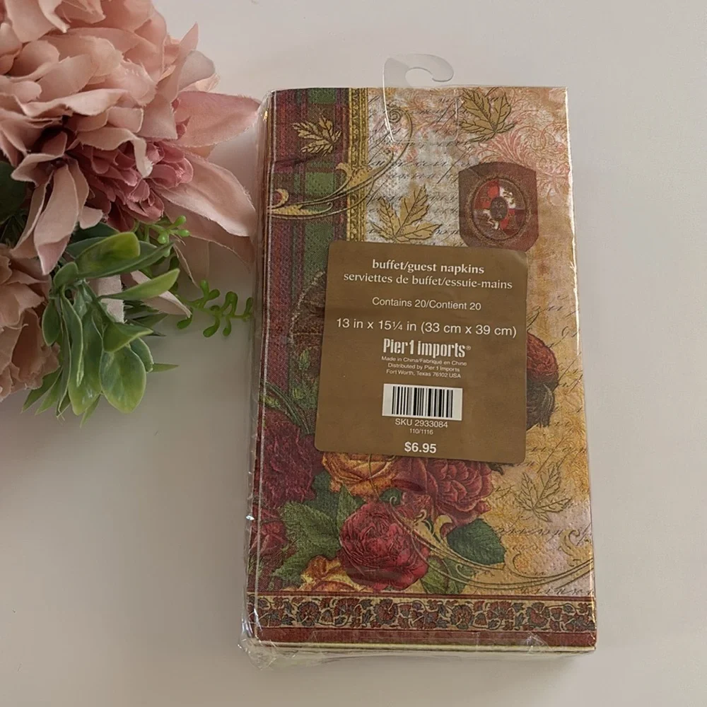 Pier 1 Imports Buffet Guest Napkins Thanksgiving Vintage Thanksgiving Napkins
